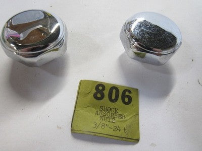 Harley Davidson shock absorber nuts 3 8" x 24   806 SOLD AS PAIR