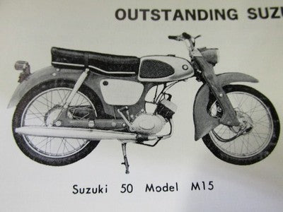 Genuine OEM Suzuki Sports 50 Model M12 Motorcycle Owners Manual