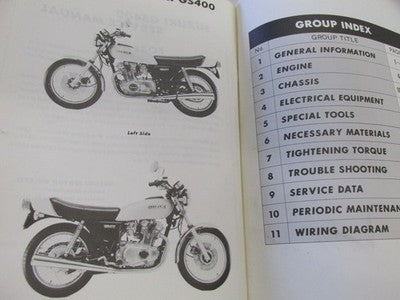 Suzuki  GS400   service manual OEM  1977-1978