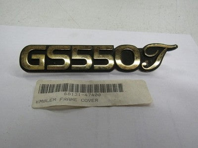 NOS SUZUKI 1981 GS550T SIDE COVER EMBLEM PART# 68131-47400