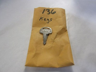 Vintage Suzuki  OEM Factory Pre Cut Motorcycle Key # 136