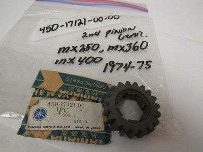 1973-75 YAMAHA MX250 MX360 MX400 TRANSMISSION GEAR 2ND PINION OEM 450-17121-00