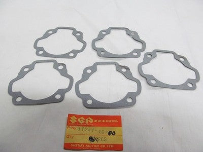 SUZUKI TS185,DS185 1977-81   cylinder base gaskets p.n 11241-29300  YOU GET 5