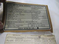 NOS YAMAHA 1983 XS650SK SPEC PLATE LABEL PART# 5V4-21683-10-00