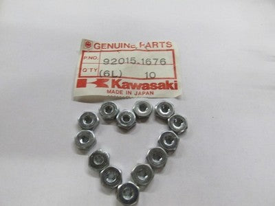 12  Kawasaki NOS NEW 92015-1676 Nut 4mm ZG ZN ZG1200 ZN1300 Voyager (x12)