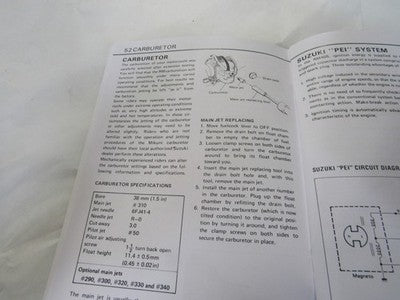 Suzuki RM465  owners manual rm465