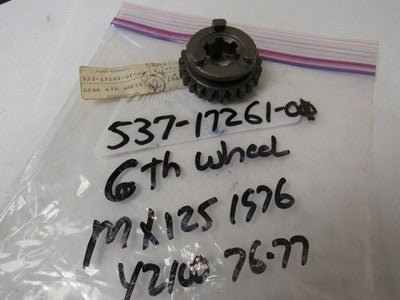 Nos YAMAHA 537-17261-01 6th GEAR 23T '1976 MX125 YZ100 YZ125 YZ175 '1977 YZ100