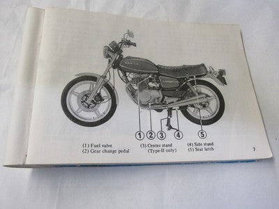 1979 HONDA HAWK   Owners Manual Handbook