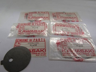 NOS Kawasaki 1974-1977 KZ400 Front Brake Pad Plate 43084-001 NEW OEM  SOLD AS 6