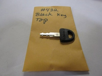 Vintage Suzuki  OEM Factory Pre Cut Motorcycle Key # 432 black top