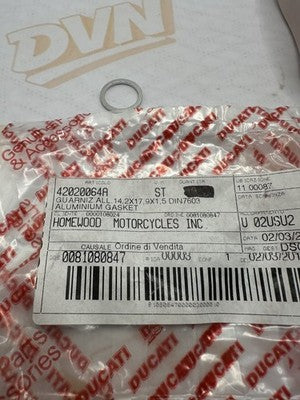 DUCATI 42020064A ALUMINIUM GASKET   NOS OEM
