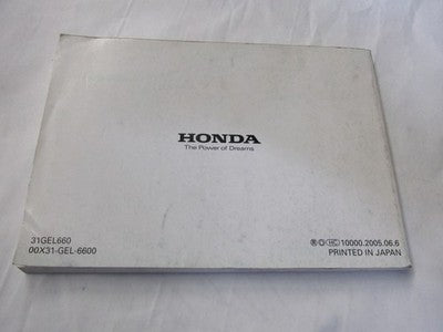 NOS OEM HONDA 2005 CRF50F OWNERS MANUAL  CRF50F