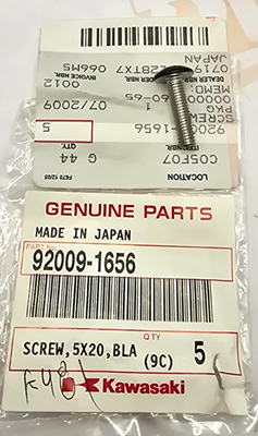 New OEM Kawasaki 92009-1656 Screw NOS