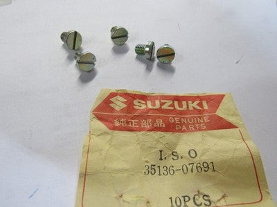 NOS Suzuki AS50 B100P B105P  OEM Genuine  Lock Screw Set 35136-07691  SOLD AS 5