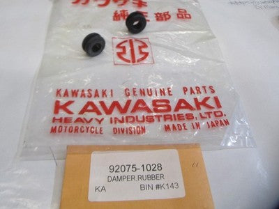 Kawasaki NOS NEW 92075-1028 Rubber Damper EX KL KX KDX KMX ZR ZX  SOLD AS 2