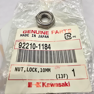 2000-2024 Kawasaki KX450F Ninja Vulcan Brute Force 10mm Lock Nut OEM 92210-1184