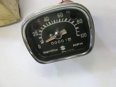 Suzuki NOS OEM T10 S32-2 nos speedometer assy 1963-1966   00058-21740