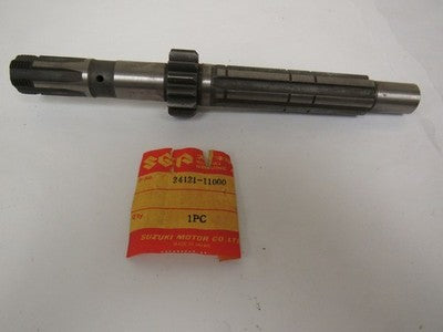 Suzuki T20 TC250 nos counter shaft 1966-68 24121-11000 X6  SUPER6