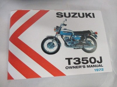 Suzuki T350 OWNERS MANUAL  1972  T350J