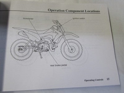 2014 14 Honda CRF110F CRF110 Owners Manual Handbook
