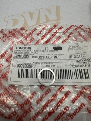 DUCATI 42020064A ALUMINIUM GASKET   NOS OEM