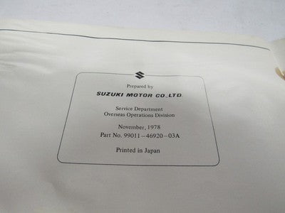 OEM FACTORY OWNERS MANUAL  1979  RM80