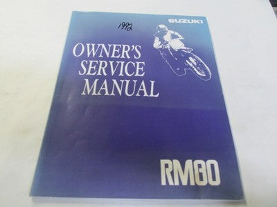 Suzuki  NEW OEM 1992 RM80 Owners Service Manual Guide Book