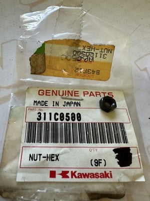 New OEM Kawasaki 311C0500 5MM Hex Nut NOS
