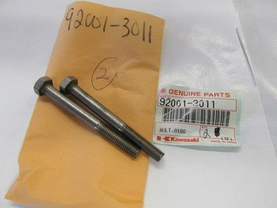 Kawasaki NOS NEW 92001-3011 Bolt 8x80 JS JS550 JS440 JS400 Jet Ski   sold as 2