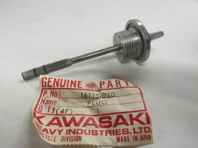 74-79 KAWASAKI KS125 KS 125 DIPSTICK CLUTCH COVER FILLER PLUG 16115-020