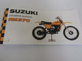 New Suzuki 1976 RM370  owners manual RM370A