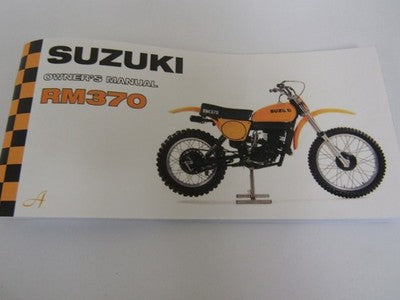 New Suzuki 1976 RM370  owners manual RM370A