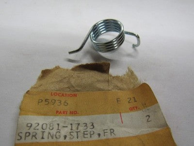 NOS OEM Kawasaki Front Peg Spring 1984-1990 EX250 ZX750 Ninja ZG1000 92081-1733
