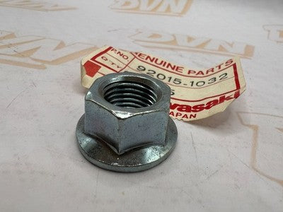 Kawasaki NOS NEW 92015-1032 Flanged Nut 14mm EL EN EX KDX KSF KXF VN