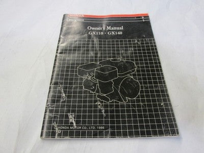 HONDA ENGINE OWNERS MANUAL FOR GX110 & GX140