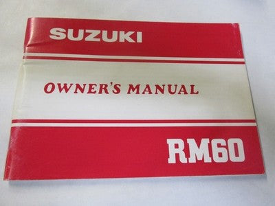 Suzuki  1983 RM60  OEM Factory Owners Manual