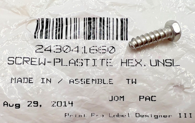 NOS SEA-DOO GSX PART - 243041660 HEX SCREW 4.8X16MM