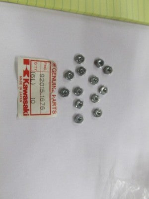 12  Kawasaki NOS NEW 92015-1676 Nut 4mm ZG ZN ZG1200 ZN1300 Voyager (x12)