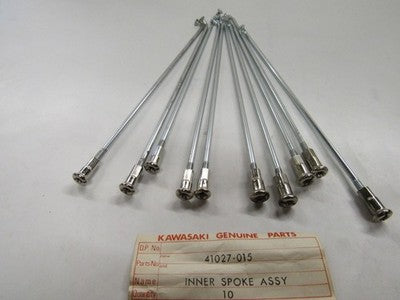 NOS OEM KAWASAKI F3 F4 INNER FRONT SPOKE QTY10   41027-015