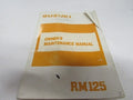SUZUKI OEM FACTORY OWNERS MANUAL  1988 RM125