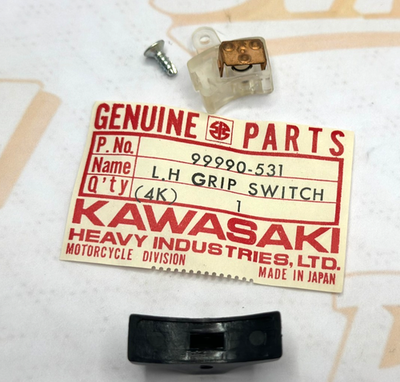 Kawasaki 99990-531. OEM LH Grip Switch Kit. Fits Multiple Kawasaki Applications.