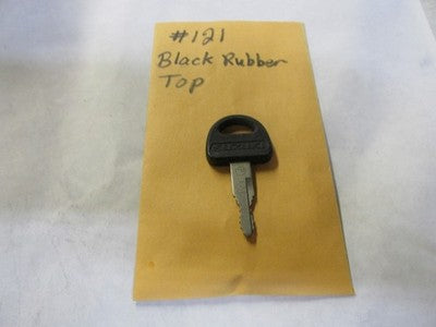 Vintage Suzuki  OEM Factory Pre Cut Motorcycle Key # 121 black top