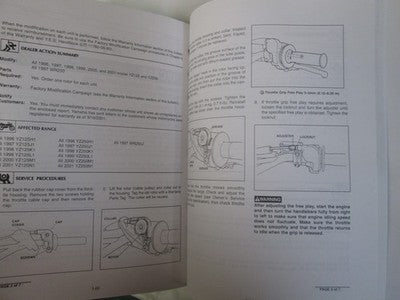 2003 YAMAHA MOTORCYCLE/ATV TECHNICAL UPDATE MANUAL