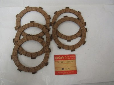 NOS Suzuki M30 M31   CLUTCH PLATES  1963-1968 21441-02002 set of 5