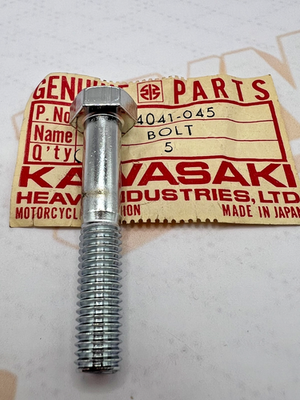 1 NOS Genuine Kawasaki Z1 KZ 900 1000 650 750 Hex Head Bolt OEM 44041-045 NEW