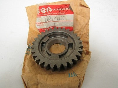 NOS 24331-14400 Genuine Suzuki PE175 28T 3rd Driven Gear