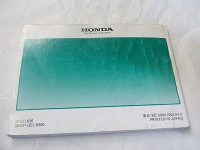 03 2003 Honda XR50R owners manual FACTORY OEM