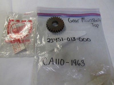 HONDA CA110 CA 110 DREAM MAINSHAFT TOP GEAR 23451-013-000