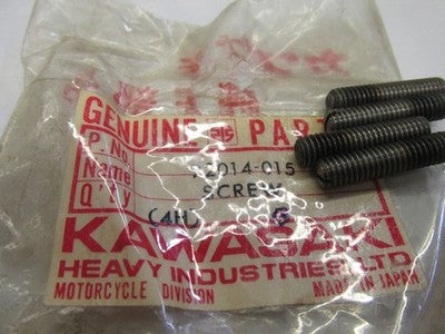 Kawasaki NOS 92014-015 Slotted Screw KD KE KS KX KD125 KE125 KS125 sold as 4