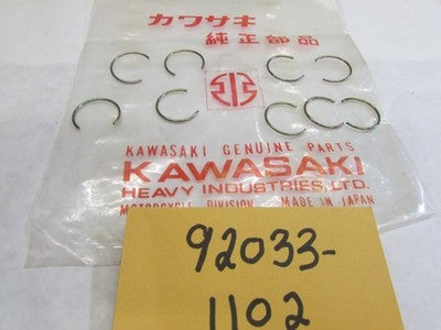 NOS NEW OEM FACTORY KAWASAKI ZX1100 ZX750 ZX600 QTY9 SNAP RING 92033-1102